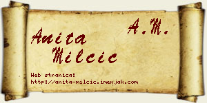 Anita Milčić vizit kartica